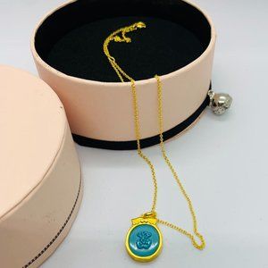 TOUS Silver vermeil Oceaan Color cameo Necklace with Blue glass bear